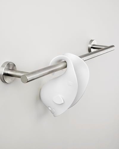 Skip Hop Baby Bath Spout Cover, Bathtub Faucet Cover with Soft Rubbery Material, Dishwasher-Safe, Easy-to-Adjust Straps and Tail Hook for Hanging, Fits Most Tub Spouts, MOBY, White - Image 5