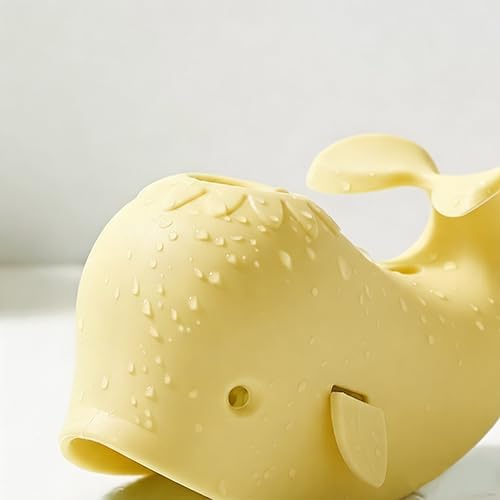 Bath Spout Cover for Bathtub - Protects Baby from Bumping Head During Bathing Time Baby Faucet Cover Universal Faucet Protective Cover Whale Design (Yellow) - Image 5