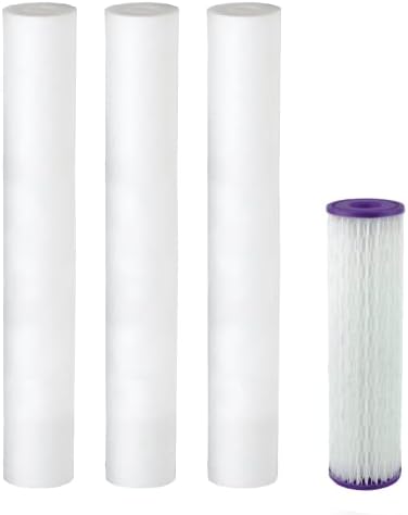 Aquasana 20 Inch Pre-Filter Replacement 3-Pack and Post-Filter Bundle by Aquasana