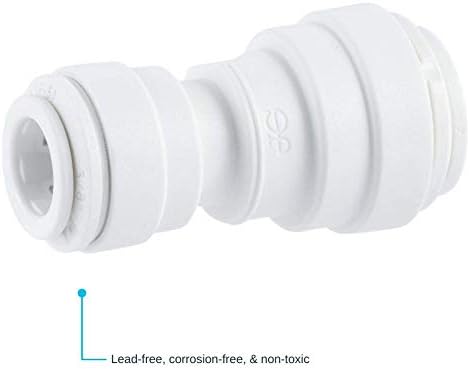 John Guest Speedfit 3/8 Inch OD x 1/4 Inch OD Reducing Union, Push to Connect Plastic Plumbing Fitting, PP201208WP (Pack of 3) - Image 5