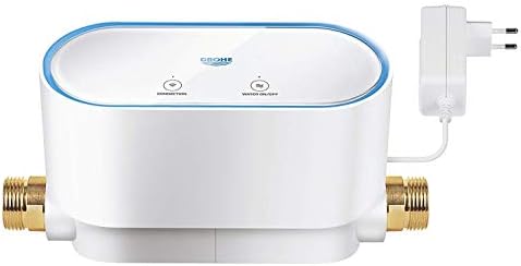 GROHE Sense Smarthome Water Security Kit (Detects Pipe Breaks, Micro Leaks, Frost Risk, Unusual Water Flow, Shuts Water Off, Wi-Fi Connected), 1x Sense Guard, 3X Sense Smart Water Sensor, 22502LN1 by Grohe