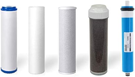 5 Stage RO/DI Replacement Filters + 75 GPD Membrane for Aquarium Reverse Osmosis Water Filtration Systems - Image 2