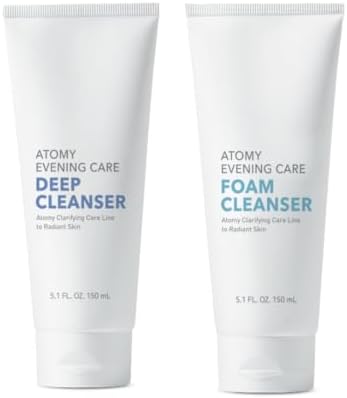 Korean Skin Care Rutine Evening Care Foam Cleanser 5.1 oz (150g) +Deep Cleanser 5.1oz(150g) Facial Foam - Image 2