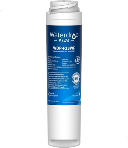 Waterdrop Plus GSWF Certified Refrigerator Water Filter, , Replacement for GE® GSWF Smart Water 238C2334P001, Kenmore 46-9914, 9914 by Waterdrop