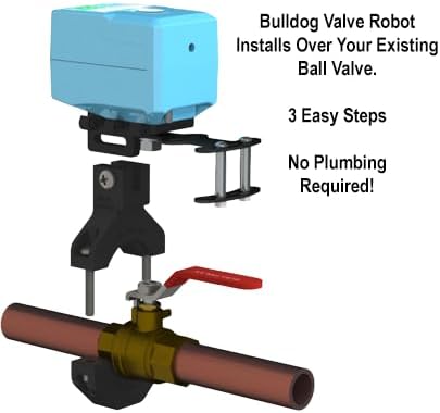 EVC400-MW-SK3-WLS1M Bulldog Matter WiFi Valve Robot Kit with 3 Leak Sensors + Wired Sensor, Smart Water Shutoff Valve, No Hub Required, Easy DIY Install, Fits up to 1.5" Valves - Image 5