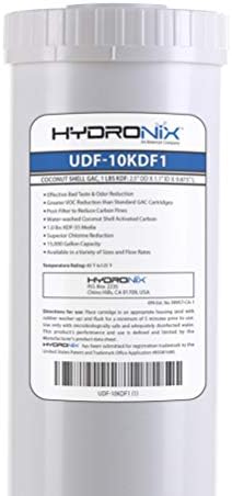 Hydronix UDF-10KDF.5 Chlorine, CTO, Heavy Metals, Bacteria & Scale Reduction Water Filter with 1/2 lb KDF, 2.5" x 10" (1 lb. KDF Media) - Image 4