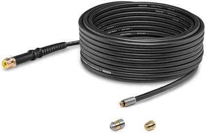 Kärcher Pipe Cleaning Kit PC 15 for Pressure Washers (Length: 15 m), 360° Cleaning Effect Thanks to Rotating Nozzle Made of Brass and Stainless Steel, Flexible Quality Hose, Black by Unknown
