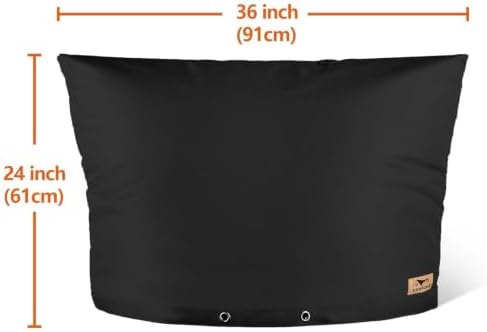 Backflow Preventer Insulation Cover - Water Pipe Insulation Sprinkler Cover for Outside - Insulated Backflow Cover Pouch for Irrigation Back Flow Valve in Winter or Sun Exposure (36"W x 24"H, BLACK) - Image 7