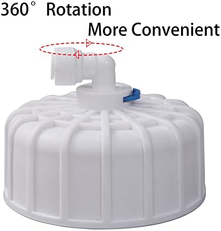 Huining 3012-400GPD Reverse Osmosis Membrane Housing Kit with 3/8 1/4 Quick Connector,Water Pipe,Wrench Whole Set Compatible with Residential Household Water Filtration System - Image 6