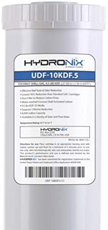 Hydronix UDF-10KDF.5 Chlorine, CTO, Heavy Metals, Bacteria & Scale Reduction Water Filter with 1/2 lb KDF, 2.5" x 10" - Image 4