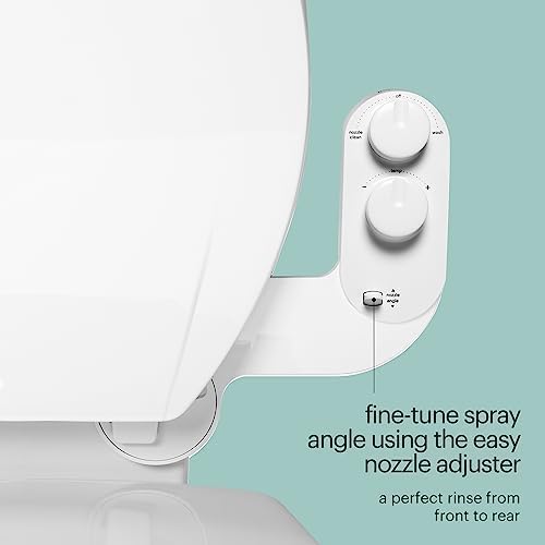 Brondell Fresh Spa Adjustable, Bidet Attachment FSA-25 for Toilet Seats with Adjustable Single Nozzle, Side Arm Control, Thin Profile, White (Dual Temperature) - Image 6
