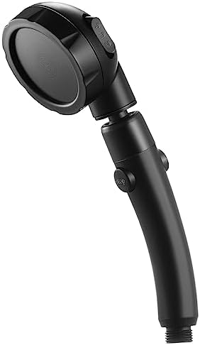 Marbrasse High Pressure Shower Head, 3-Settings Handheld Showerhead with ON/Off Full Shutoff Push Button and Switch to Control Flow, Angle-Adjustable Water Saving Body Sprays (Matte Black) - Image 7