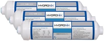 Hydronix ISF-10 Inline Sediment Water Filter for Pre Filtration, 2" x 10", 1/4" NPT Ports (Pack of 3) by Hydronix