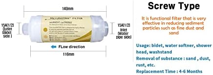 Water Purifying Sediment Filters for Bidet/Shower/Sink 15mm Screw Type 8ea Set - Image 2