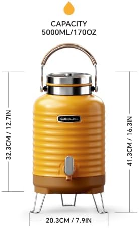 IDEUS Insulated Beverage Dispenser 1.4gal, Drink Container Sunset - Image 6