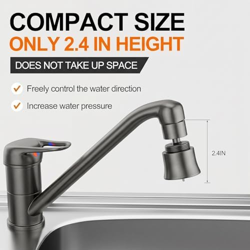Metal Swivel Sink Faucet Aerator Extender for Kitchen Bathroom - Image 6