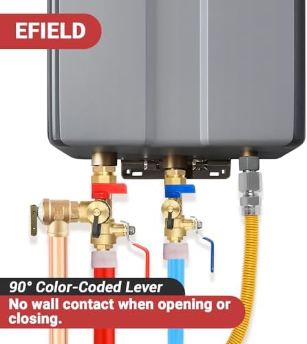 3/4" EFIELD IPS Isolator Tankless Water Heater Service Valve Kit - Image 6