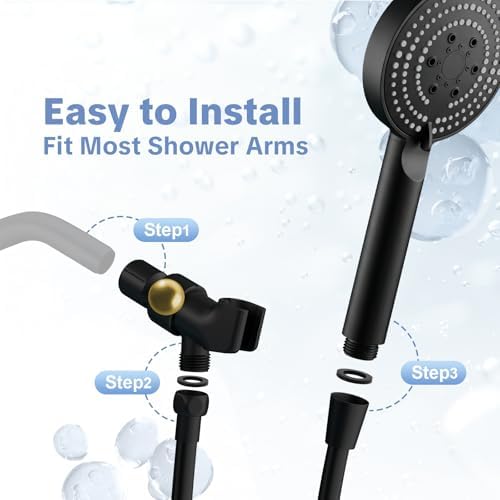 OFFO Filtered Shower Head with Handheld, 20 Stage Shower Head with Filters with 60" Shower Hose & Holder, 4” High Pressure 6-Mode to Remove Chlorine, Matte Black - Image 7