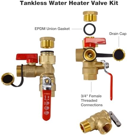 ThermoMate Natural Gas Tankless Water Heater with 3/4 Inch Valve Kit, Up to 5 GPM 113,000 BTU, High Efficiency Instant On-Demand Hot Water for Whole House Use, Indoor Residential Gas Heater - Image 7