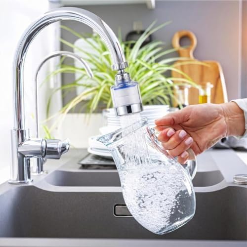 5-Pack PP Cotton Sink Faucet Water Filter Replacement Cartridges with Filter Stones, 1.45" X 1.2", for Kitchen & Bathroom Tap Purifier - Image 7