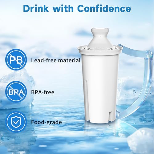 6 Pack Water Filter Replacement for Brita Filters, Pitchers and Dispensers, Classic 35557, OB03, Mavea 107007, Grand, Lake, Capri, and More, NSF Certified, BPA-Free - Image 7