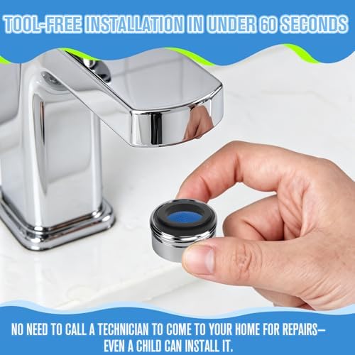 4Pcs Faucet Aerator Replacement, 7/8" 22mm Honeycomb Anti-Splash High Flow Water Saving Sink Aerators M22 Male Thread, Universal Bathroom Kitchen Faucet Parts - Image 7