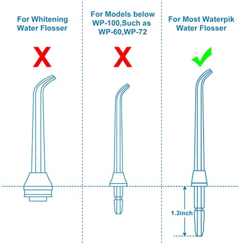 Flosser Replacement Tips for Waterpik Water Flosser, Reach Flosser Refill Heads Replacement Heads for Waterpik, Compatible with Waterpik Oral Irrigator & Dental Flosser(6 Classic Jet Tips) - Image 7