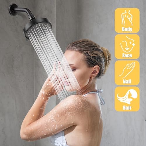 AISOSO High Pressure Rain Shower Head 5 Modes 4.1 Inch Oil Rubbed Bronze - Image 7
