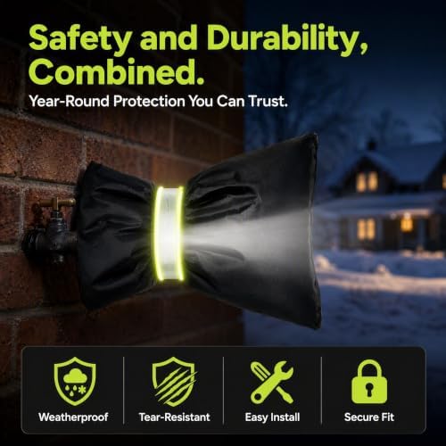 2pcsOutdoor Water Pipe Insulation Cover for Faucet & Backflow Preventer - Image 7