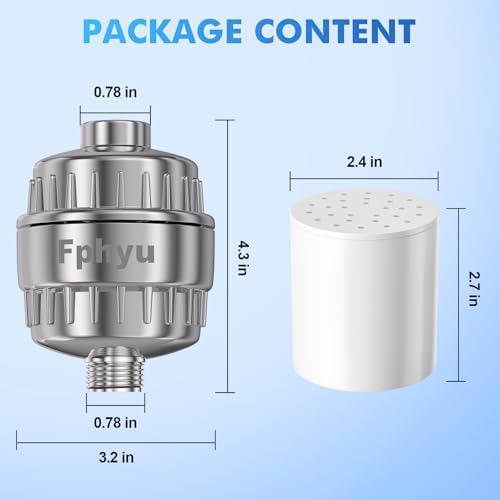 20 Stage Shower Filter, Universal Hard Water Filter Removes Chlorine & Impurities, High Flow Chrome Shower Head Filter Water Softener for Dry Skin, Hair Loss and Sensitive Skin - Image 7