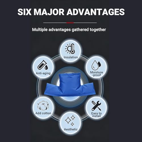 Outdoor Faucet Covers for Winter Freeze Protection,Backflow Preventer Cover Insulated,Water Sprinkler Covers for Outside,Well Pump Bag, Protects from Severe Snow and Intense Sun - Image 7
