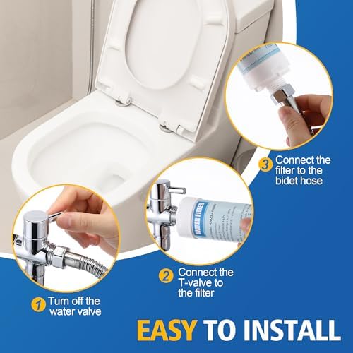 4 Pack Bidet Water Filter and Adapter for Electric Bidet Toilet Seats - Image 6