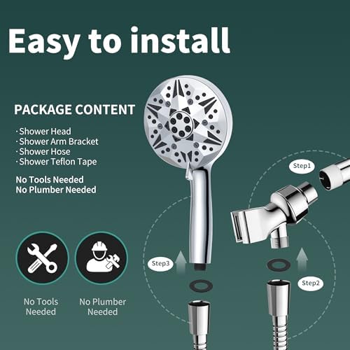 High Pressure Handheld Shower Head – 10 Spray Modes with Rain & Massage, Anti-Clog Nozzles, Power Rinse for Tile, Soap & Pets, Chrome Finish, Easy Installation - Image 6