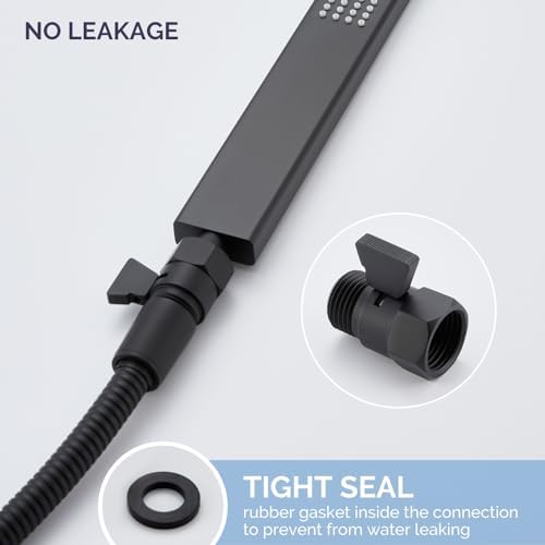 Angle Simple Shower Shut Off Valve, Flow Adjuster, Matte Black, 2 Pack - Image 7