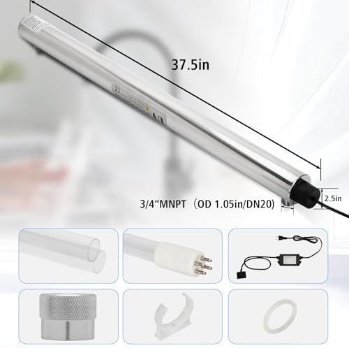 UV Water Filter Whole House, 3/4" MNPT 55W for Water Purification - Image 6