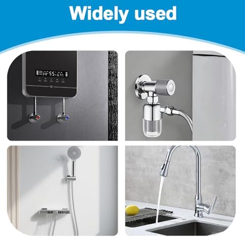 Washing Machine Water Filter, 40 Micron Reusable Brass Sediment Filter with Stainless Steel Washable Core & Transparent Housing for Household Water Appliances - Image 7