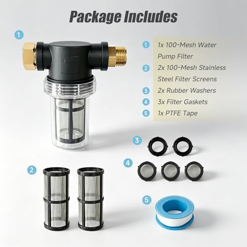 100 Mesh Water Pump Inlet Filter 3/4'' 2 pcs for Pumps & Washers - Image 7