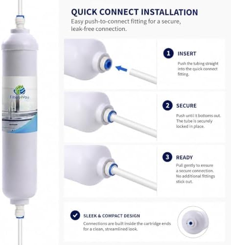 CFS 4 Pc RO Filter Set 75 GPD Membrane for Hague H6500 and Standard 10 In - Image 5