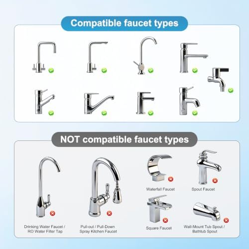 Faucet Aerator 4 Modes, 360° Swivel Faucet Sprayer Head Attachment, Chrome - Image 6