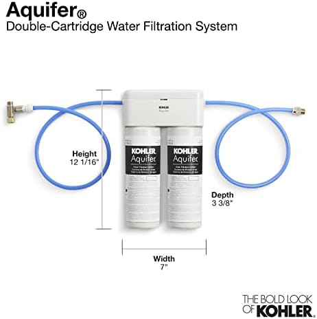 KOHLER 77686-NA Aquifer Double Cartridge Water Filtration System - Image 3