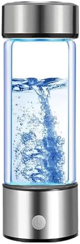 Hydrogen Water Bottle Generator Machine Updated, Portable Hydrogen Water Ionizer Machine Rechargeable, Hydrogen Rich Water Glass Health Cup 420ml (HEPA Replacement Filter PJ01) by Unknown