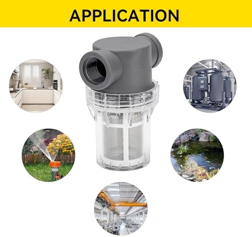 3/4'' Female NPT in-Line Strainer - Garden Hose Filter for High Pressure Washer, Sediment Filter with 60 Mesh Stainless Steel Screen (3/4'' 60 Mesh) - Image 6