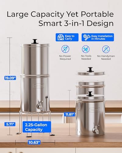 Waterdrop TK-A-S Gravity Water Filter System, NSF/ANSI 42&372 Standard - Image 7