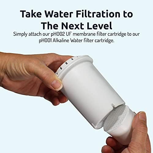 Invigorated Water pH Recharge Glass Countertop Purifier - Large Alkaline Water Pitcher + PH001 3-Pack Alkaline Water Filter - Plus 3pack PH002 UF Membrane Filter Bundle - Image 7