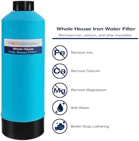 H&G Lifestyles Whole House Water Filter System,Iron Filter for Well Water,NSF Certified Reduce Chlorine Heavy Metal Odor Iron,700,000 Gallons - Image 7