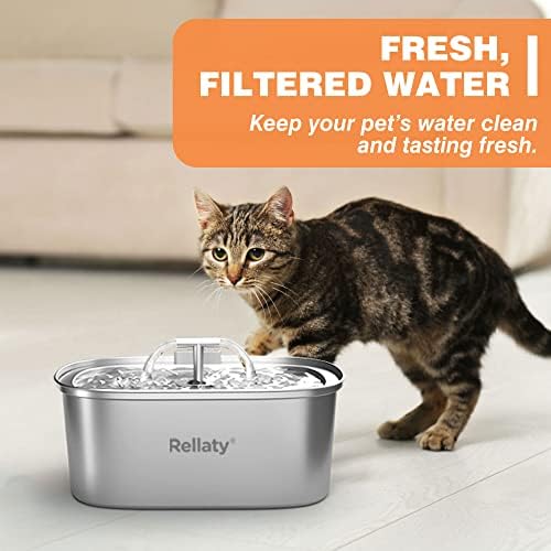 Rellaty Official Cat Water Fountain Filters Replacement & Pre-Filter Sponge - Image 7