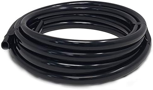 1/2 Inch Vinyl Pond Tubing, 20 FT, Black, Made in USA, UV Resistant, Fish Safe by Sealproof