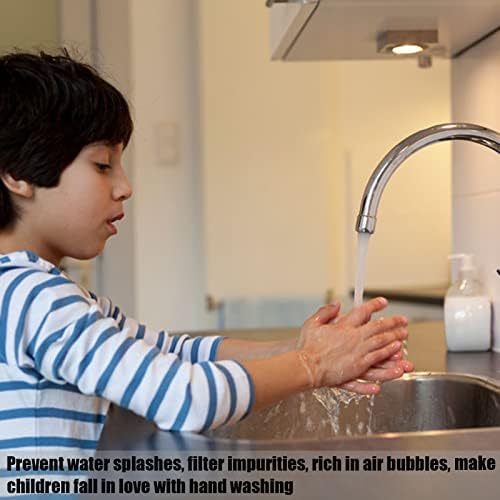 4 Piece Kitchen and Bathroom Faucet Aerators, 2 Pcs Aerator Filter Replacement Parts with Brass Housing 55/64" 22mm Female Bathroom Aerator Faucet Filter with Washer for Kitchen and Bathroom - Image 7