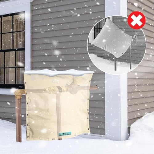 20" W x 16" H Insulated Backflow Preventer Pipe Cover, Khaki - Image 6