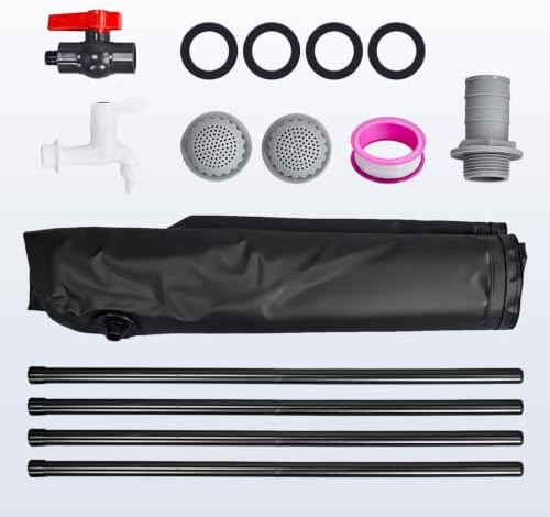 Outvita 132 Gallon Collapsible Rain Barrel, Garden Water Storage Tank, Portable Folding Rainwater Collector, Water Catcher with Filter Overflow Kit Faucet Black - Image 7